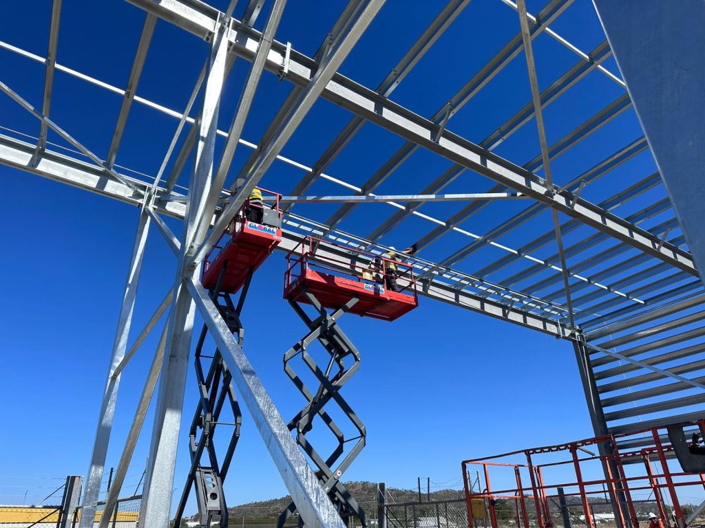 Scissor lifts doing electrical works with technicians for GAP Industries North Queensland in Townsville. 