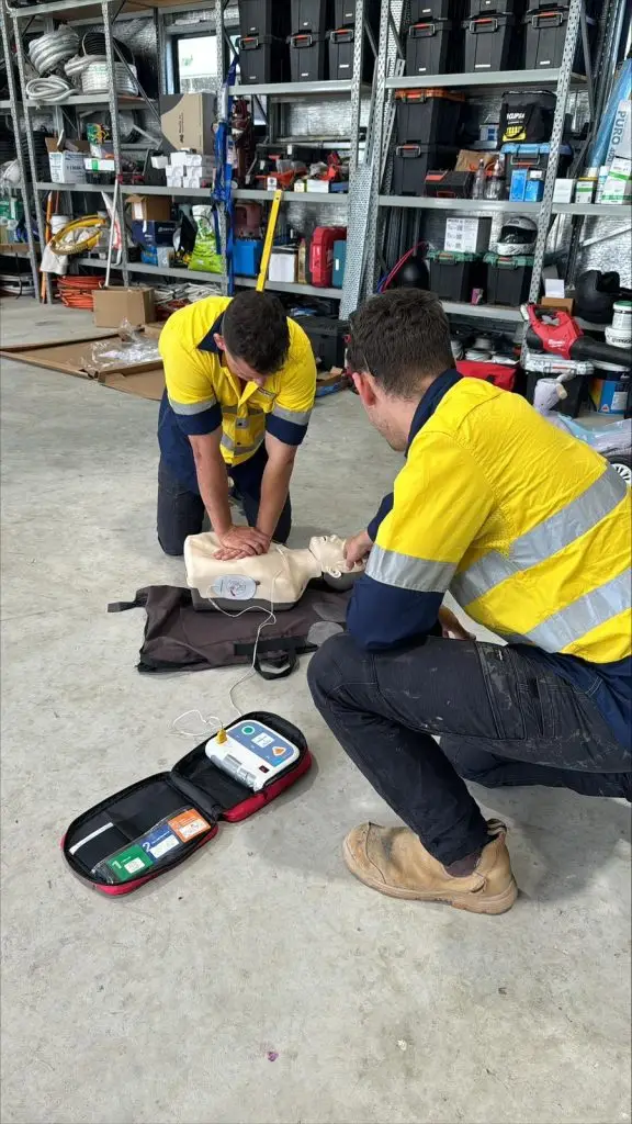 GAP Industries North Queensland team undergoing low-voltage rescue training during their quarterly session in 