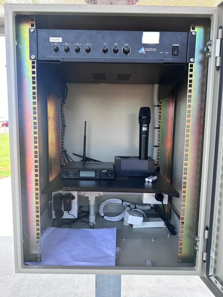 Speaker system installed by GAP Industries for Defence Communications Solutions in North Queensland